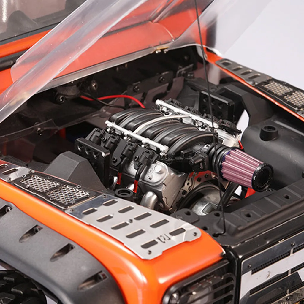 OMESHIN Simulated V8 Hood + Traxxas Fan Radiator Trx4 D90 D110 D130 Scx10 Remote Control Racing Car Preferred|Кабели для дронов| |