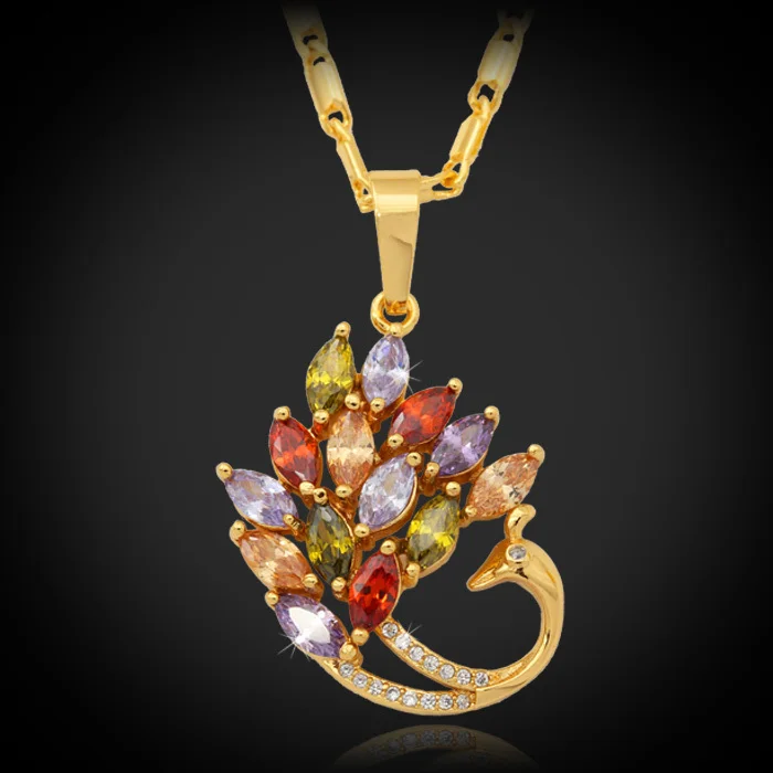 Ожерелье бренда золотого цвета китайская Феникс легенда птица хрустальное