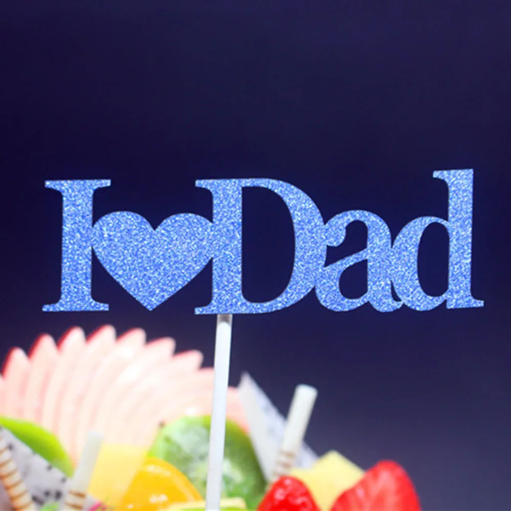 Dark blue Dad День отца день матери Happy украшение для именинного торта Торт Топ бамбуковый флаг аксессуары для день рождения свадебные принадлежности - Цвет: Dark blue Dad