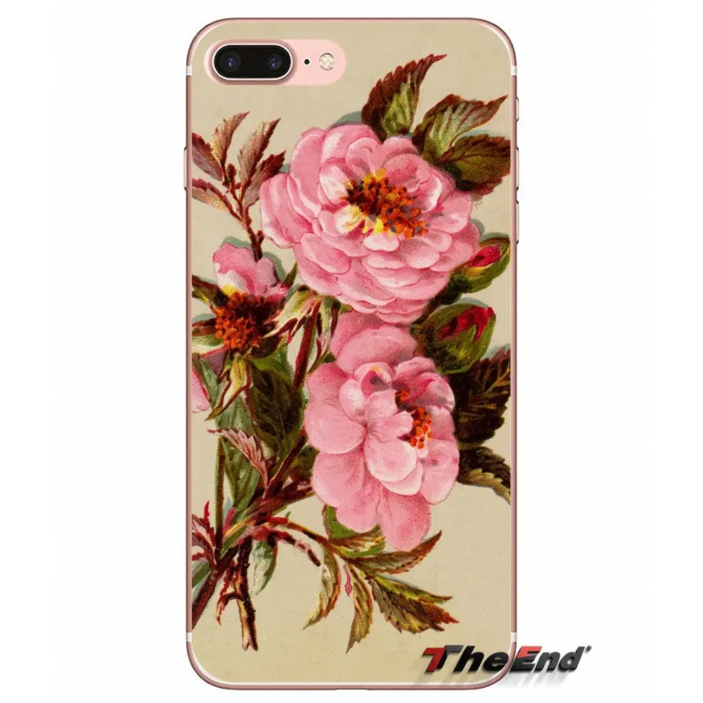 Розовые розы цветы Мягкий чехол для iPhone X 4 4S 5 5S 5C SE 6 S 7 8 плюс samsung Galaxy J1 J3 J5 J7 A3 A5 2016