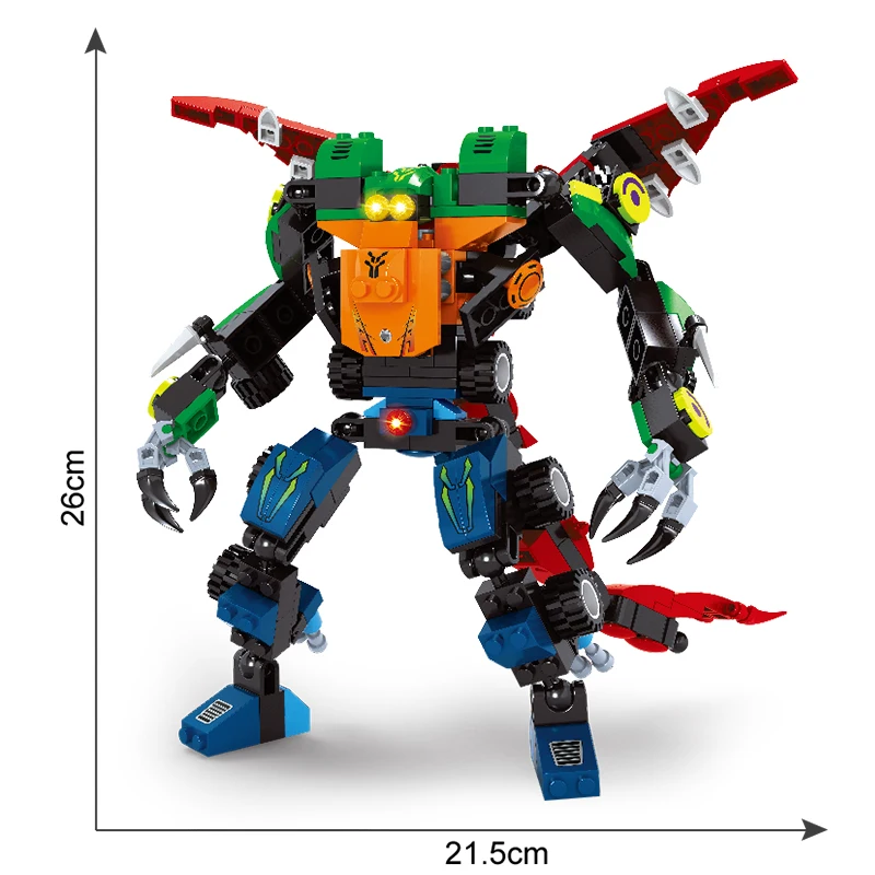 

AUSINI 4 in 1 Robots Deformation Building Blocks Bricks Transformation Toys for Children Creator Educational Boys Plastic Model