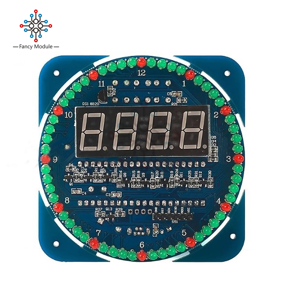 Модуль вращающегося цифрового светодиодного дисплея DS1302 будильник электронные