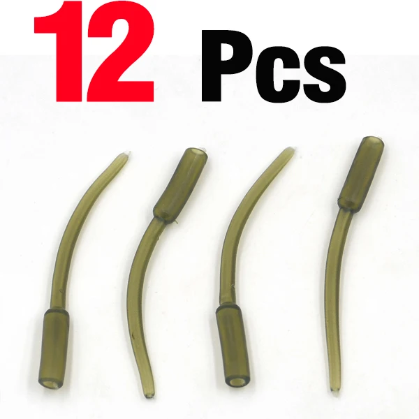 12PCS in bag MNFT 12 шт. 60 мм длинные мягкие свинцовые трубы для изготовления карпа щуки зеленые встроенные свинцовые вставки - Цвет: 12PCS in bag