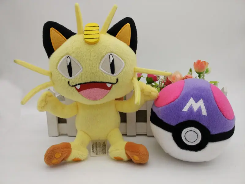 Мягкая Плюшевая Кукла pokemon 2016 Meowth MASTER BALL 2 шт. | Игрушки и хобби