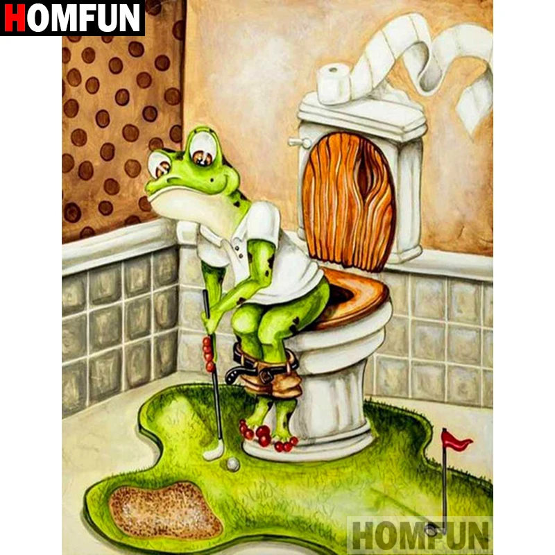 

HOMFUN Full Square/Round Drill 5D DIY Diamond Painting "Cartoon frog" Embroidery Cross Stitch 3D Home Decor A10565