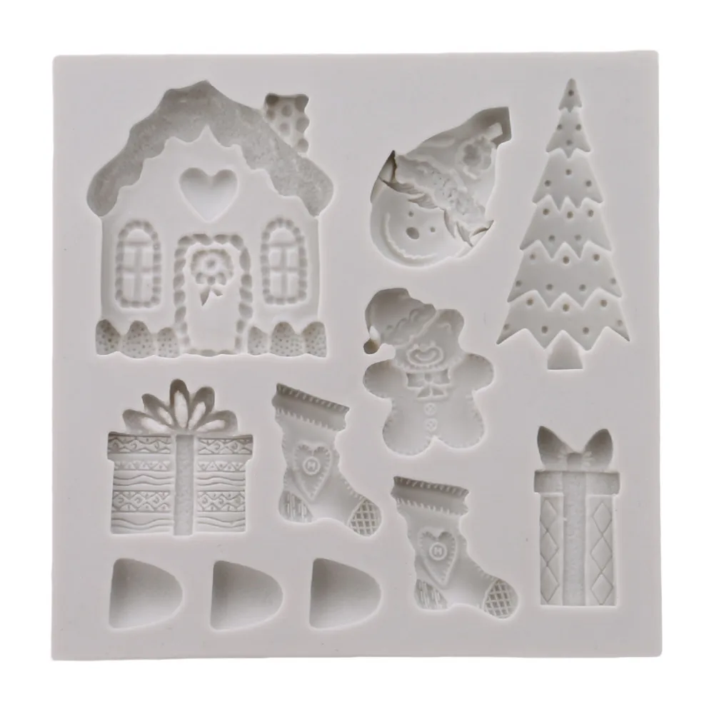 Силиконовая форма для торта 3D Sugarcraft в рождественском стиле инструменты