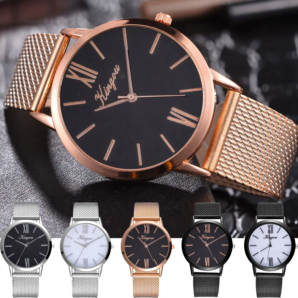 Женские часы из розового золота Reloj Mujer Простой браслет нержавеющей стали montre femme