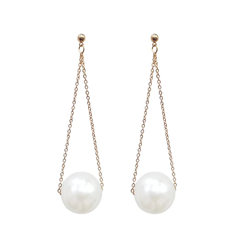 Новое поступление, серьги с искусственным жемчугом, Классические Женские Висячие серьги в виде капель воды, Длинная подвеска, ювелирное изделие для женщин, подарок