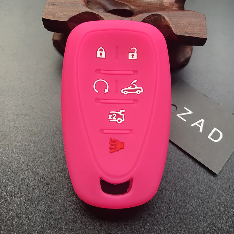 ZAD Silicone Car Key Cover Case For Chevrolet Chevy Camaro Keyless Entry 6 Buttons Smart Remote shell skin FOB Car-stying | Автомобили и