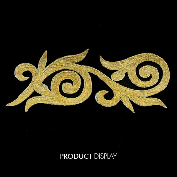 5pc Gold Applique Iron On Patch Embellishment Embroidered Garment Decoration Parches bordados Sewing Supplies TH12 | Дом и сад