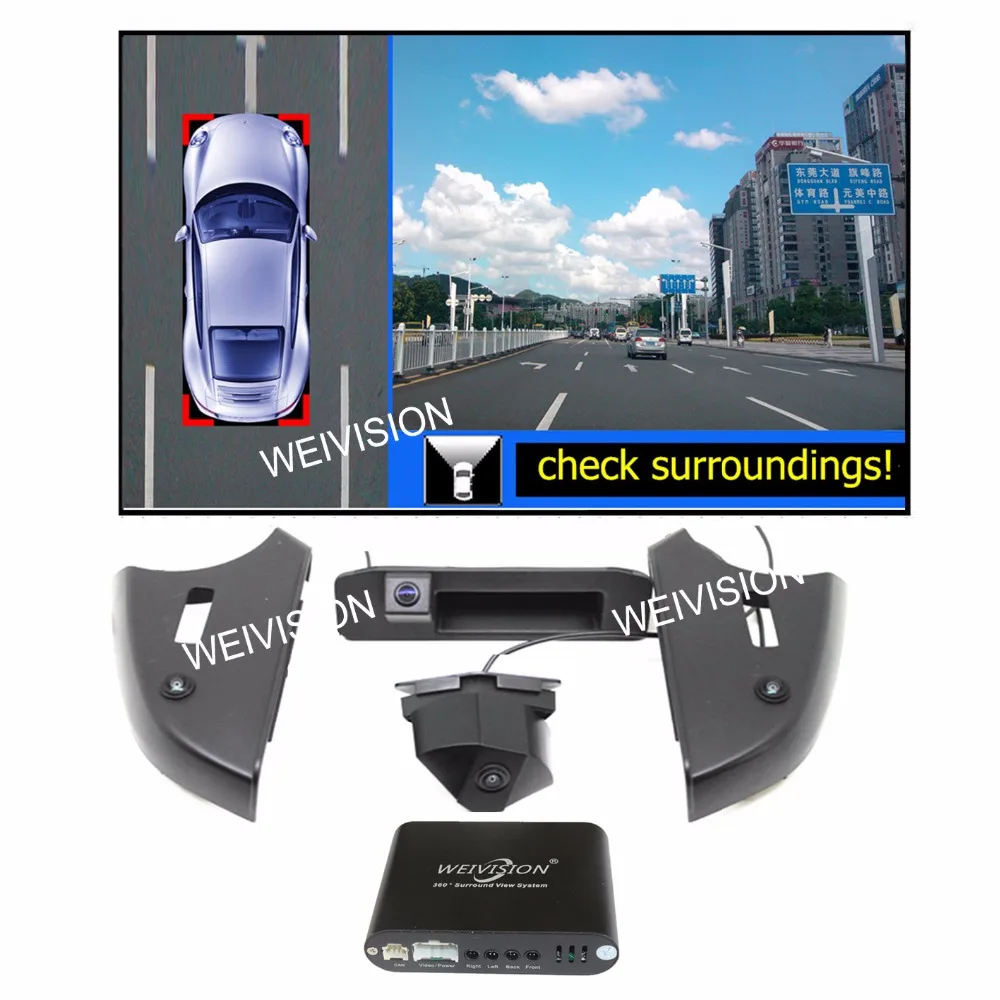 WEIVISION 360 Автомобильный видеорегистратор с видом птичьего полета запись панорамы