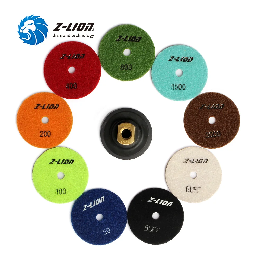 Z-LION 3 &quot10 шт./партия сухой Алмазный полировальный диск резиновый задник коврик