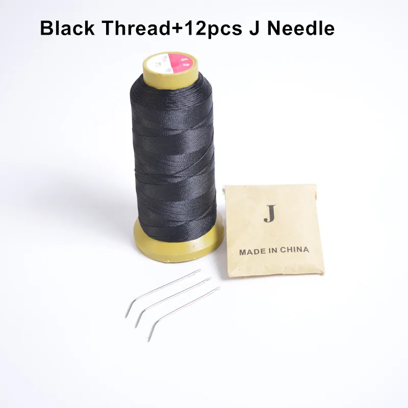 

1pc Black Hair Weave Thread for weaving needle Brazilian Indian hair weft extension sewing salon styling tools