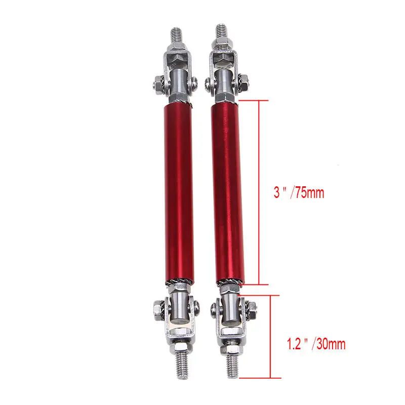 OSIAS RED BLUE SILVER Golden black purple C2x 7.5cm Adjustable Car Bumper Lip Splitter Tie Strut Rod Bars Support Universal | Автомобили и