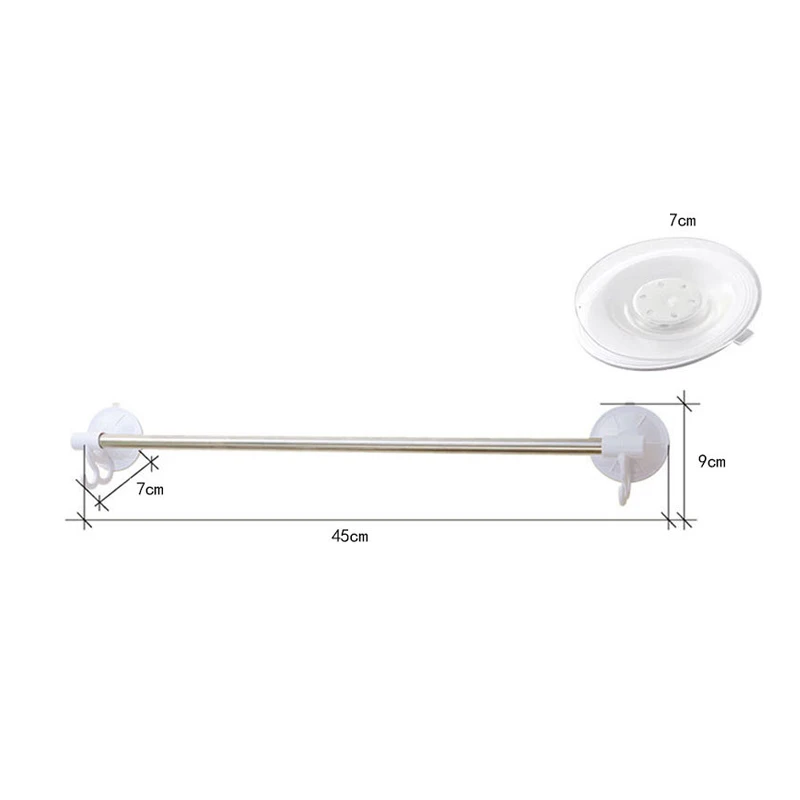 1PCS powerful suction cup towel rack multifunctional stainless steel seamless high quality bathroom kitchen hanging | Дом и сад