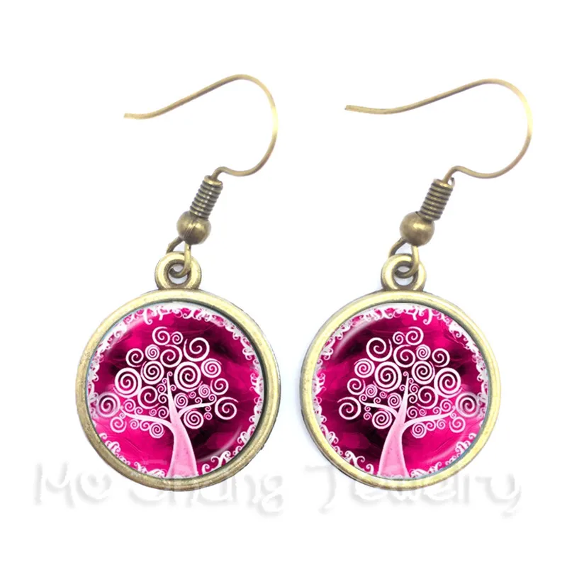Винтажные висячие серьги Cabala стеклянный кабошон с деревом жизни аксессуары для