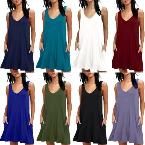 Женское Повседневное Платье До Колена стильное простое свободное однотонное