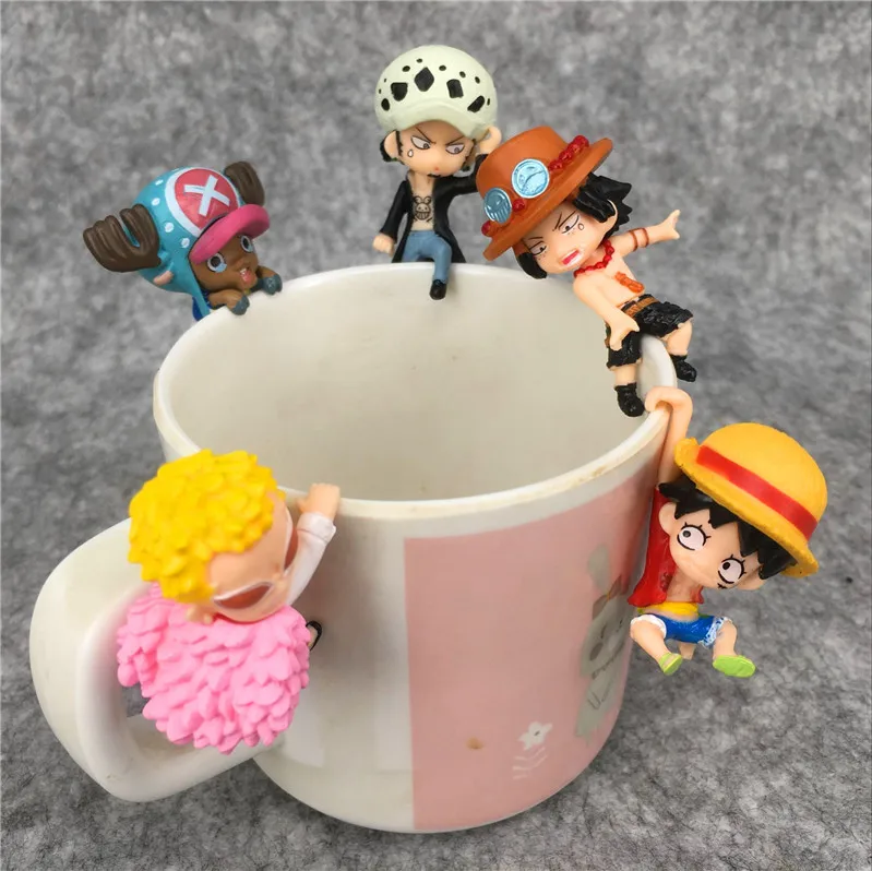 5 шт./компл. аниме мультфильм One Lufy Piece Zoro нами и Чоппер Sanji Kawai орнамент чаши