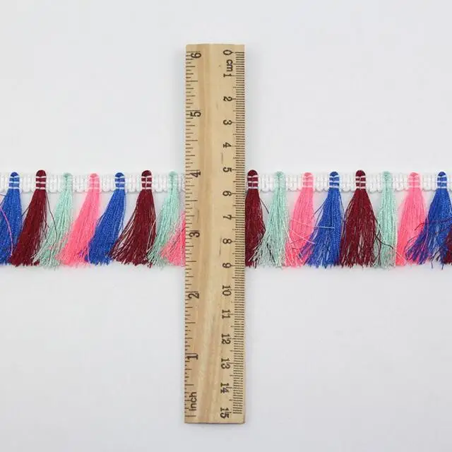 Лидер продаж 48 ярдов/партия кружево отделка Шитье с кисточками для костюма