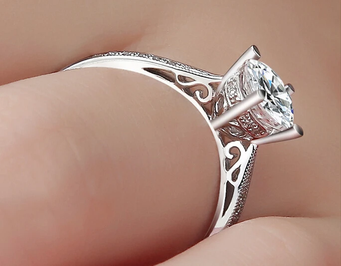 Choucong Wieck Noble Lady 925 Sterling Silver Clear AAA CZ Simulated stones Engagement Wedding Band Rings For Women Size 4-10 | Украшения и