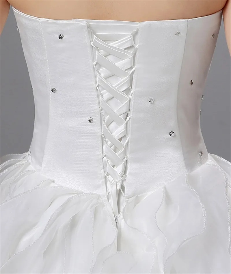 Vestido De Noiva Роскошные хрустальные без бретелек кружевные бальные Свадебные платья