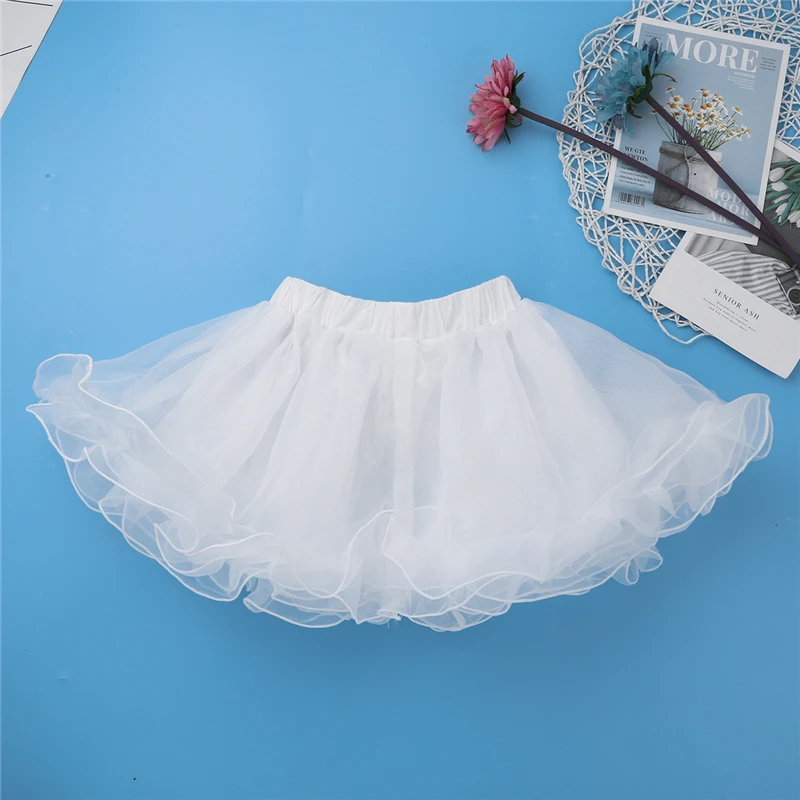Детская трехслойная юбка-американка из органзы для девочек Нижняя юбка кринолин