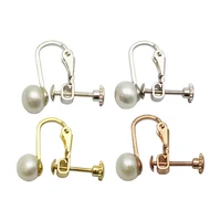 beadsnice sterling silver 925 no ear hole ear clip earrings pearl earring valentine gift for women 37337