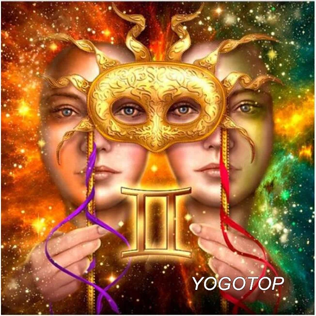 Красный YOGOTOP 5D Diy Алмазная картина 12 зодиакальных созвездий полная Алмазная вышивка Стразы мозаика украшение дома YY939 - Цвет: Красный
