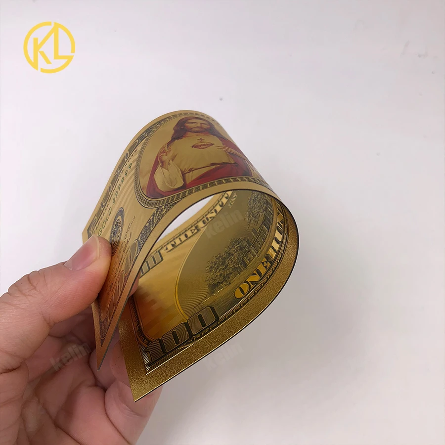 Кредиток золота 24k позолоченные США 100 долларов мир фальшивых денег коллекции