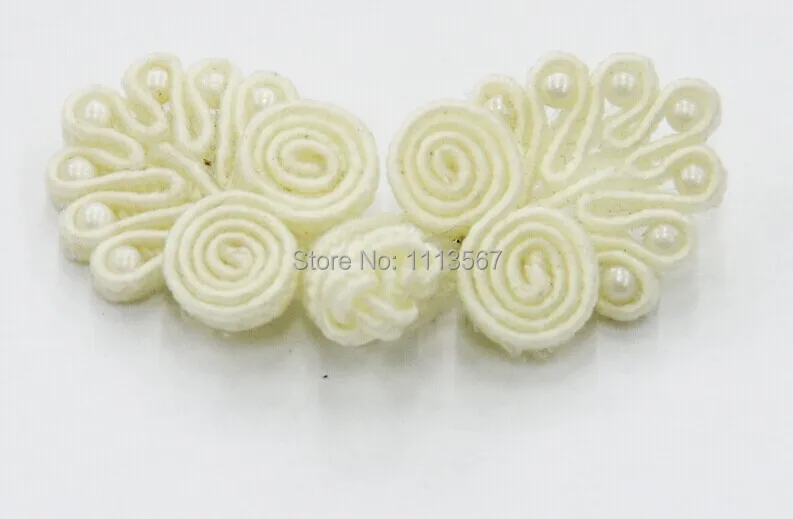 100 компл. Ручная работа Ткань Плетеный жемчуг пуговица для пришивания китайская