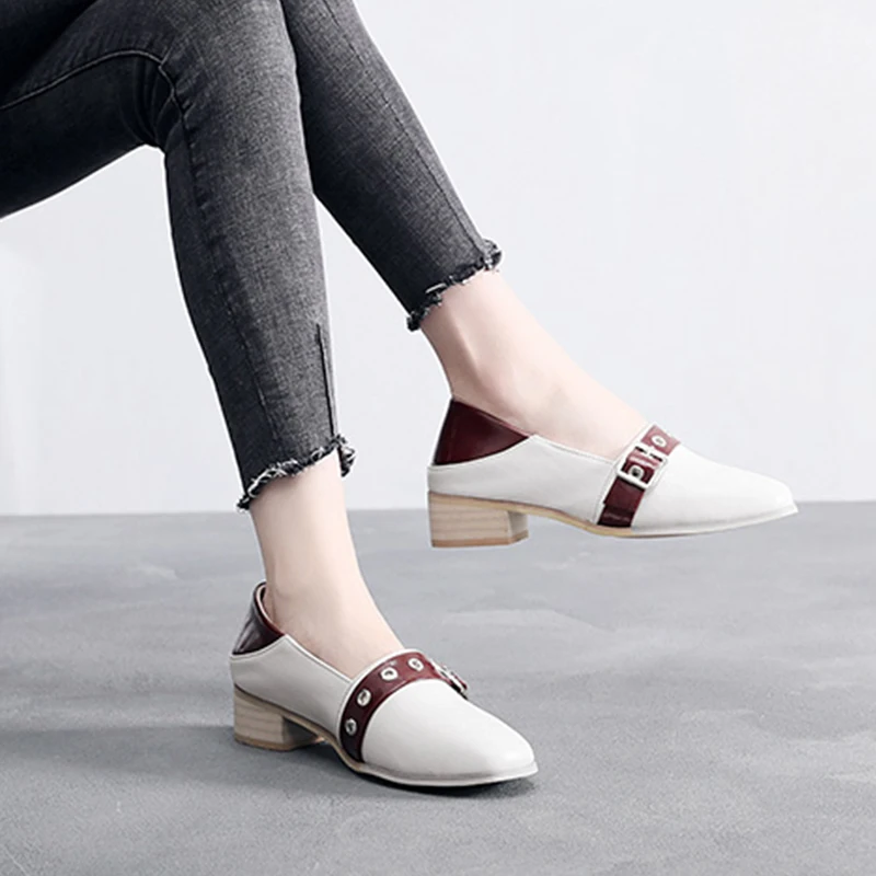 Туфли оксфорды женские из натуральной кожи лоферы кроссовки однотонная обувь