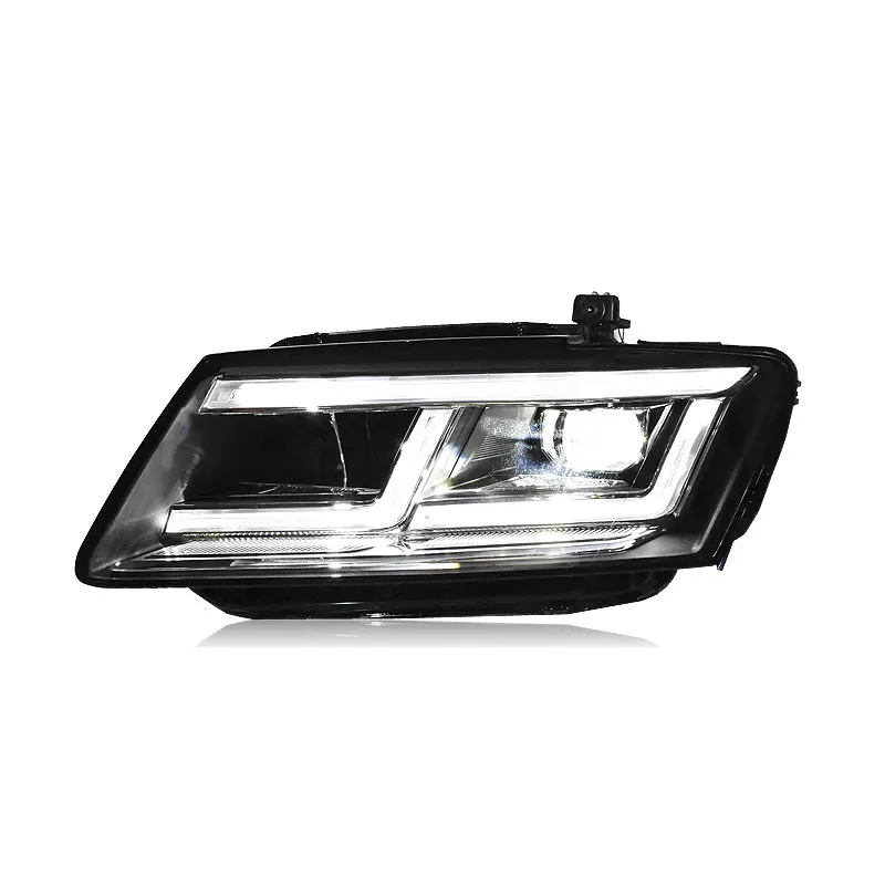 No light bulb Стайлинга автомобилей H7 корпус передней фары для Audi Q5 2009- фары чехол для Audi Q5 светодиодный фар DRL Объектив Двойной Луч Биксеноновая - Цвет: No light bulb