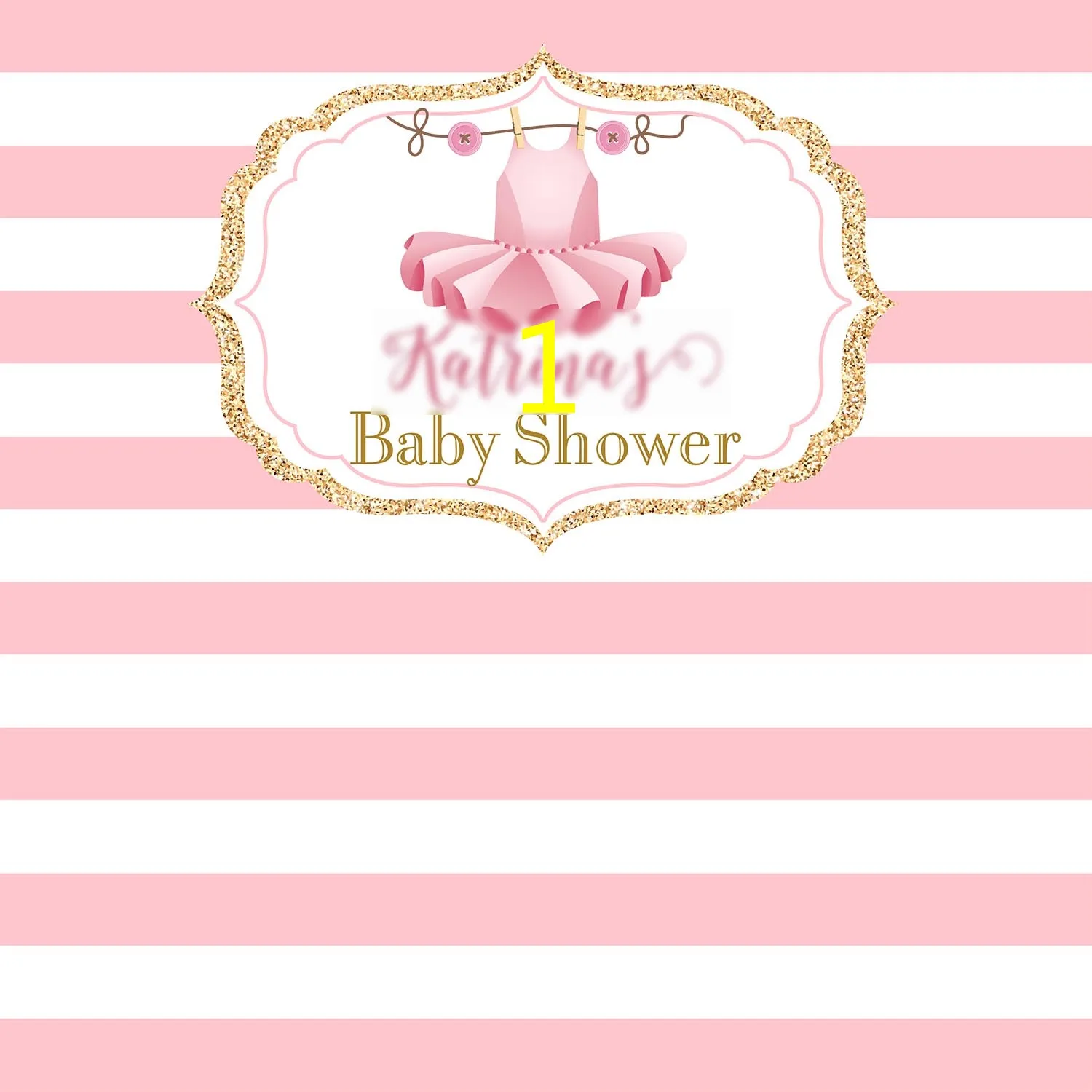 custom Cute Dress Baby Shower Pink And White Striped background High quality Computer print party backdrop | Электроника