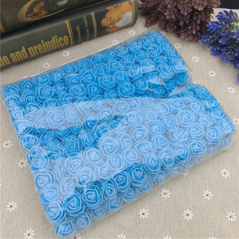 Искусственные мини розы 2 см 144 шт. недорогой букет искусственных цветов из