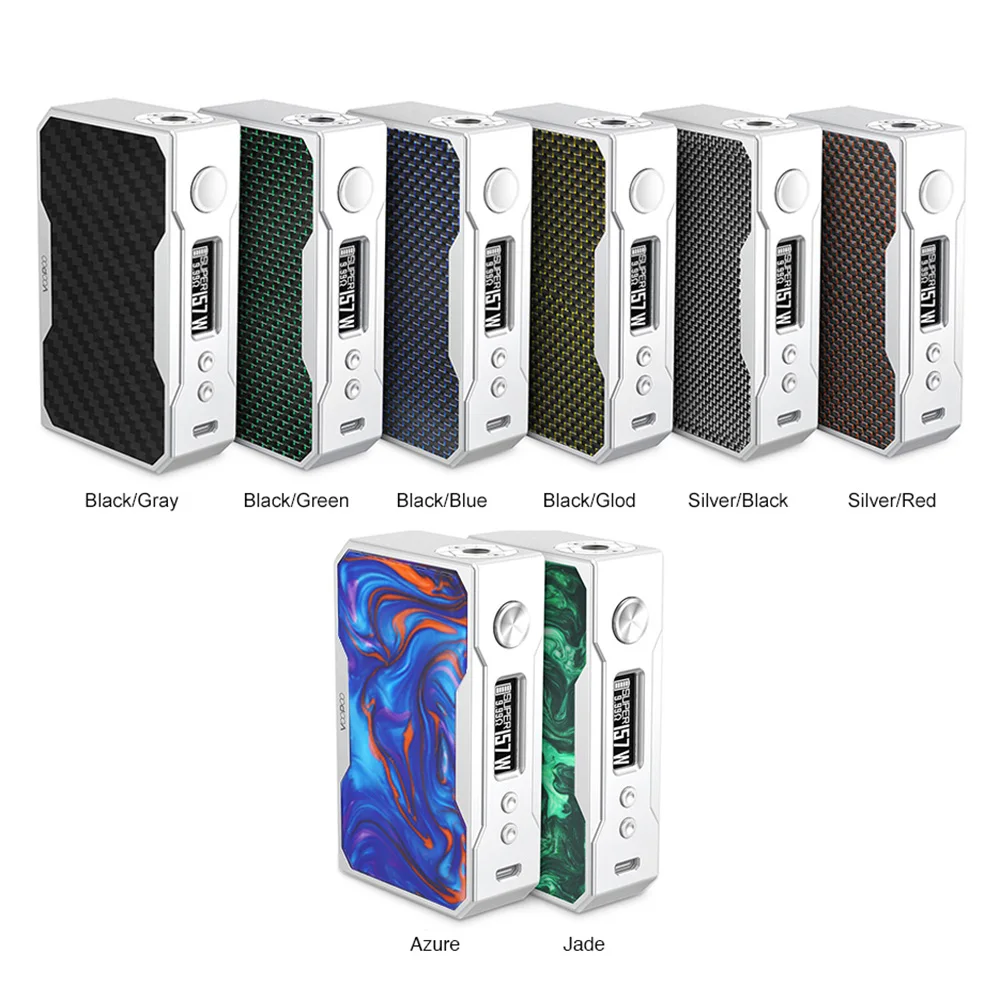 VOOPOO DRAG 157W TC Box MOD& VOOPOO DRAG 2 с US GENE chip контроль температуры электронная сигарета 157W 18650 box mod Vape