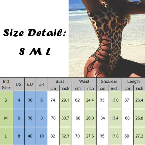 Женский сексуальный комбинезон с открытой стороной без рукавов леопардовым