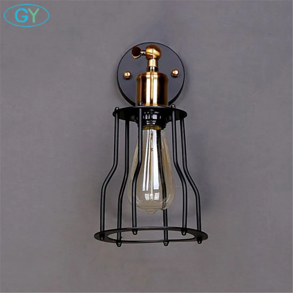 Винтажное настенное бра Эдисона с железной латунной головкой|applique murale luminaire|wall