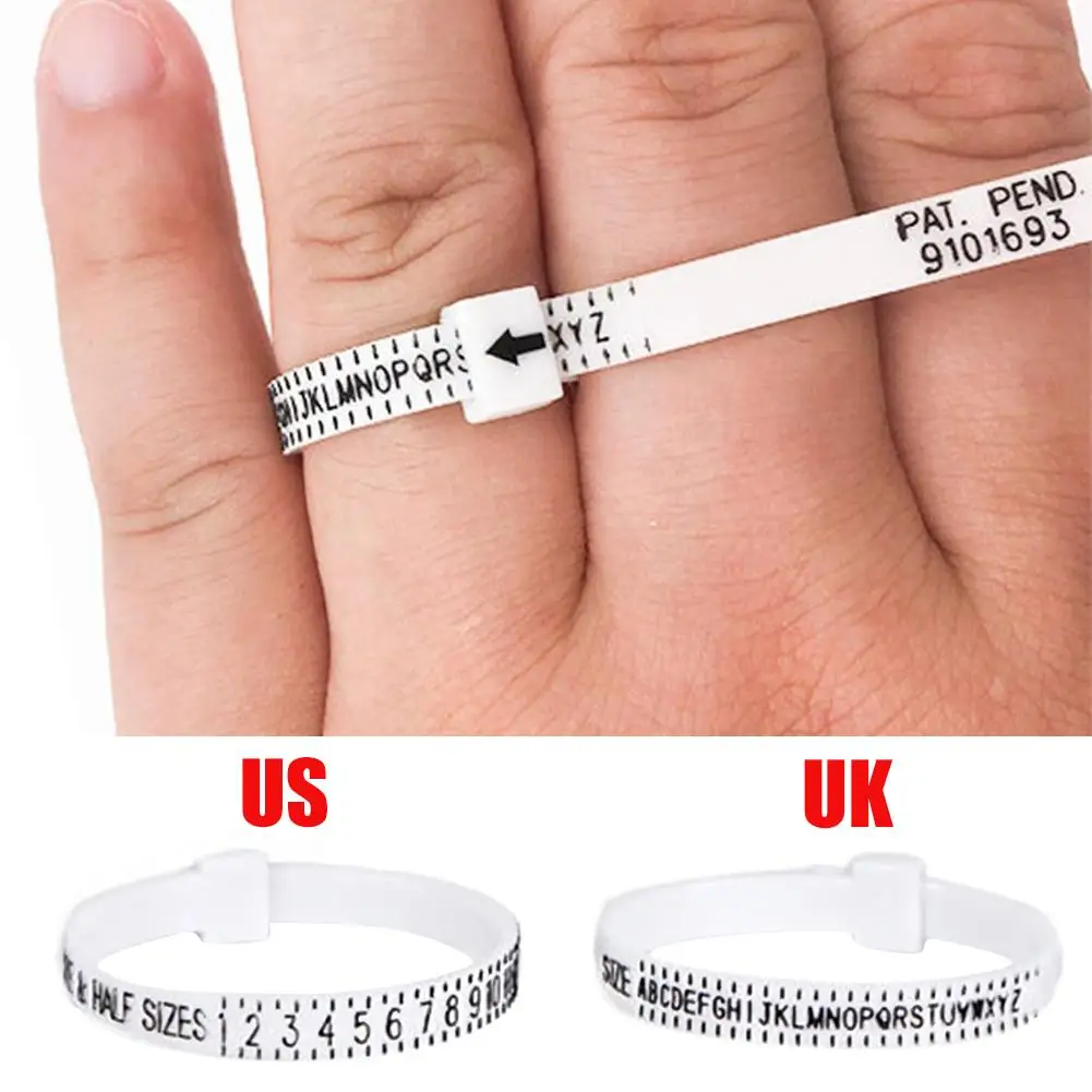 

UK/US Standard Finger Ring Size Measuring Tape for Handmade DIY Jewelry Shop Official British/American Finger Measure