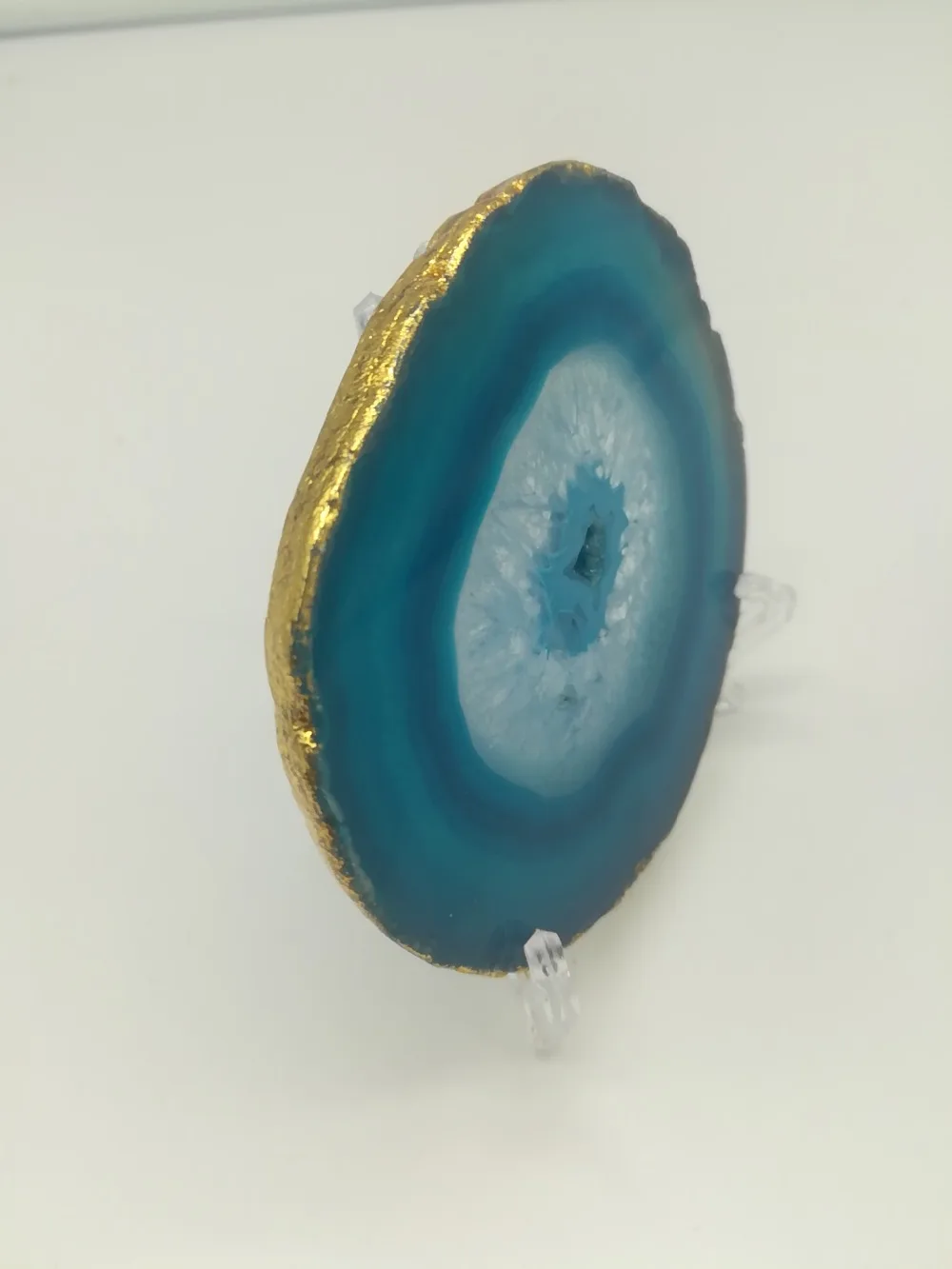 Grand agate bleue Geode Poli Cristal Quartz | Дом и сад