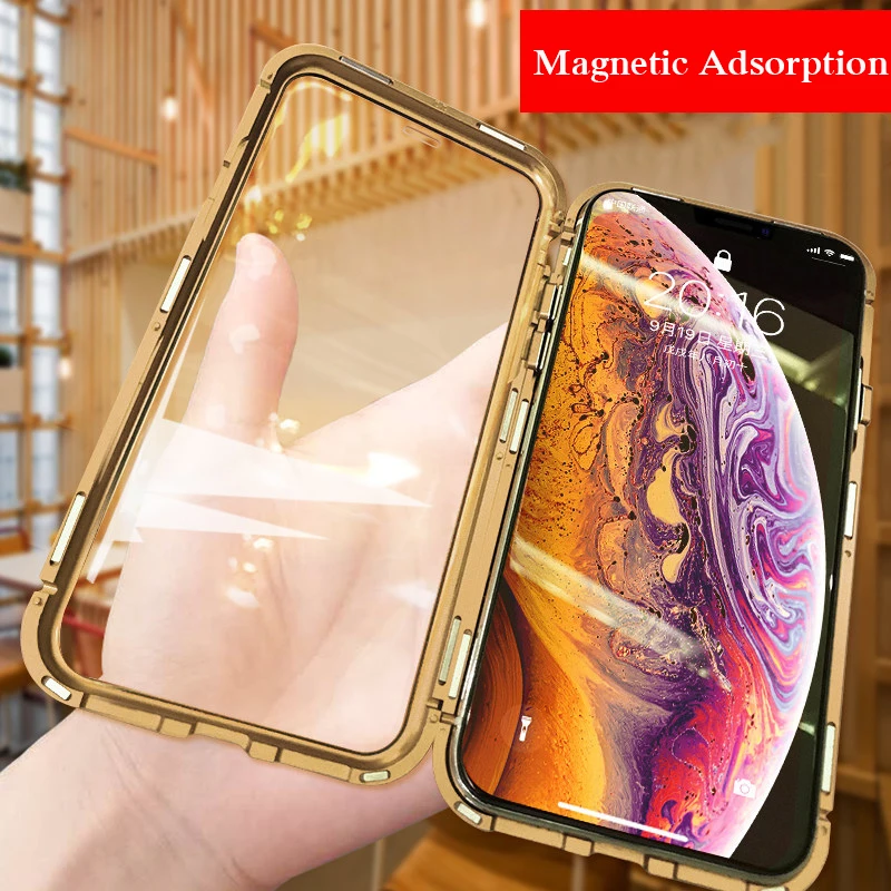 360 Полный Магнитный чехол для телефона Oneplus 9 7 Pro Coque Алюминий металлический каркас