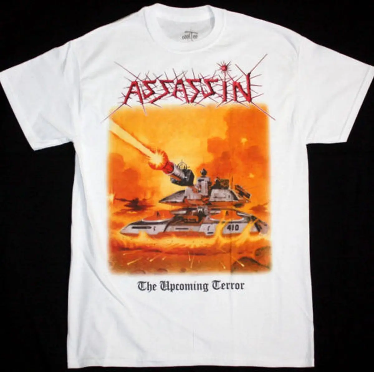 Новая белая футболка ASSASSIN THE ingening TERROR в немецком стиле THRASH DEATHROW EXUMER Летняя мужская