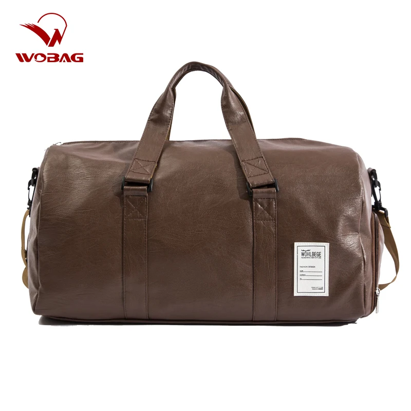 Wobag новая мода большой емкости путешествие на выходные сумка женская из искусственной кожи вещевой мешок Черная Мужская Фитнес Йога сумка