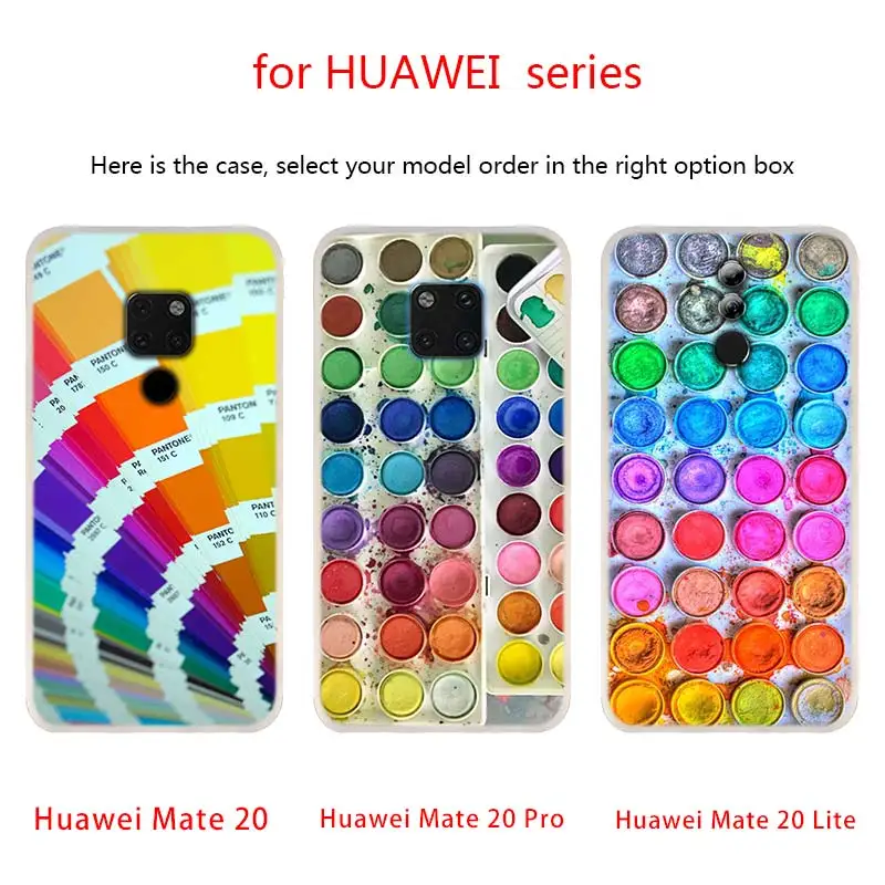 Paleta Water Colour Pinterest Phone Cases For Huawei Mate 30 20 10 Lite Pro Cover Y5 Y6 Y7 Y9 2019 2018 2017 Nova 3i 4 Hot | Мобильные