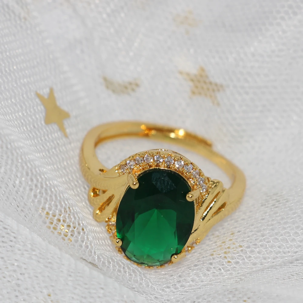 Miss LL роскошное кольцо с зеленым камнем для женщин девушки юбилей вечерние