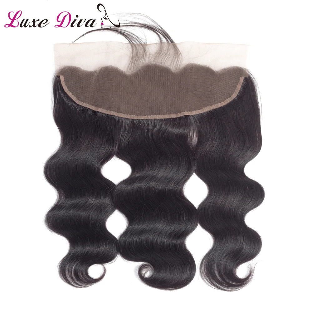 Luxe Diva один пакет 13*4 Кружева Фронтальная Бесплатный Часть Малайзии тело волна