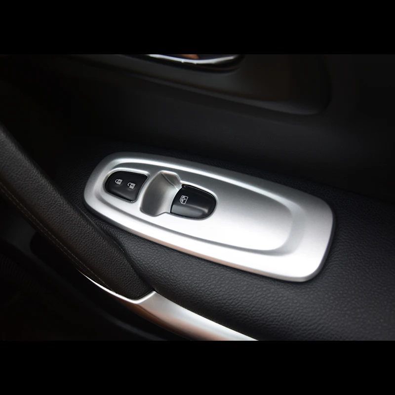 Для Renault Kadjar 2015 2016 2017 2018 ABS Матовый автомобильный стеклоподъемник внутреннее