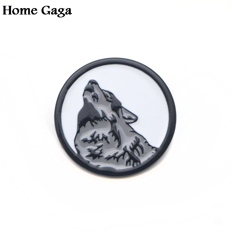 Homegaga Викинги голова Волка цинковые булавки para рюкзак одежда медаль для сумки рубашка шляпа знаки отличия значки броши для мужчин и женщин D1658 - Цвет: 1