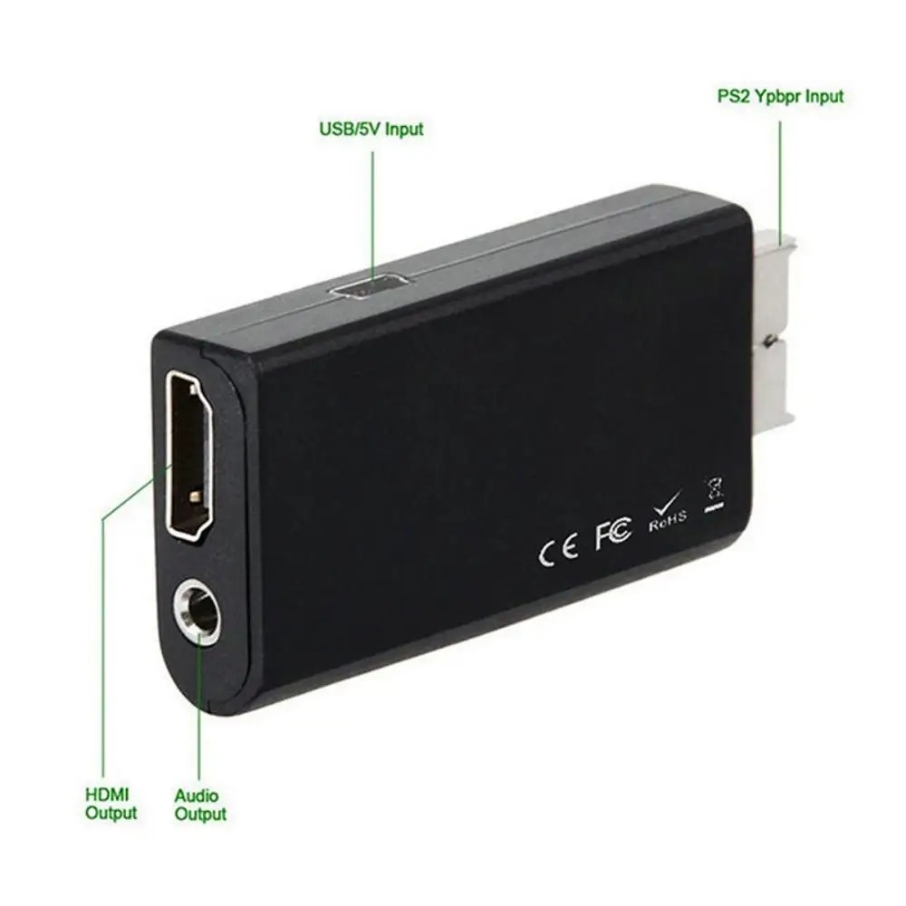 Конвертер PS2 в HDMI 480i/480 p/576i аудио-видео конвертер адаптер с выходом 3 5 мм