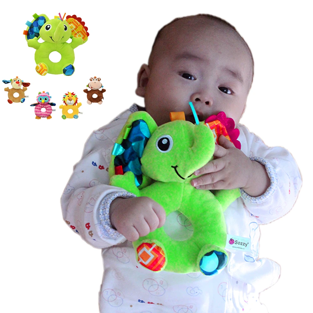 

Infantil Toys with rattle sounds will delight babies 5 Styles Dog Lion Monkey Owl Elephant