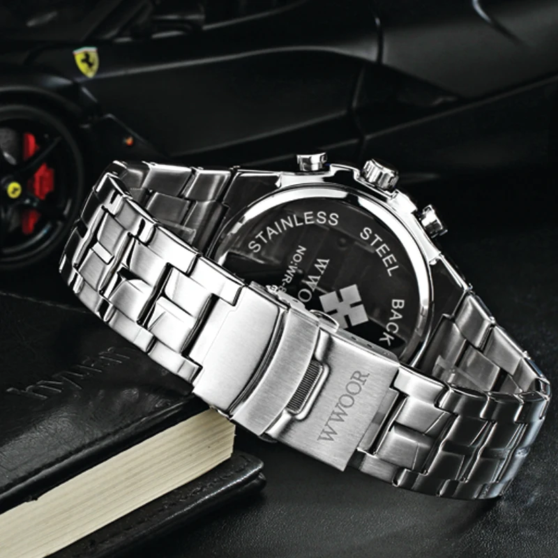 Часы наручные мужские кварцевые Светодиодные брендовые Роскошные спортивные